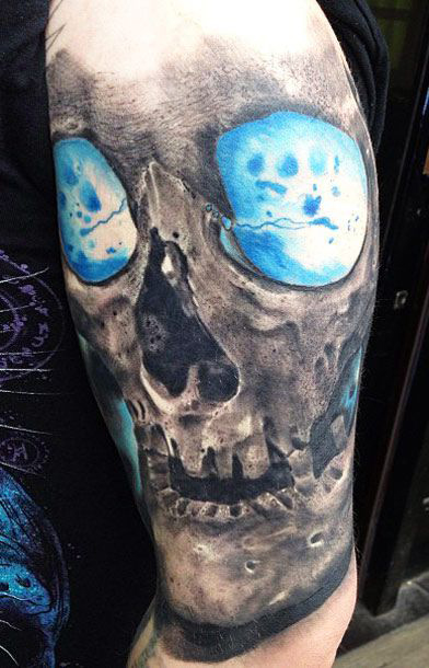 Blue Eyes Ghost Skull tattoo | Best Tattoo Ideas Gallery