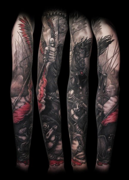 Medieval War Knight tattoo sleeve | Best Tattoo Ideas Gallery