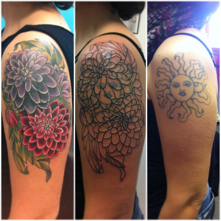 Shoulder Flowers Cover Up tattoo design | Best Tattoo Ideas Gallery
