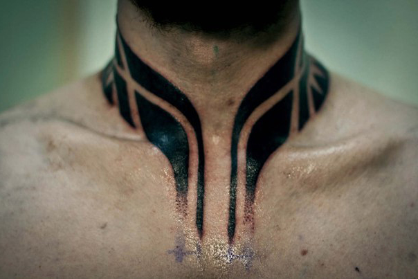Fresh Collar Blackwork tattoo | Best Tattoo Ideas Gallery