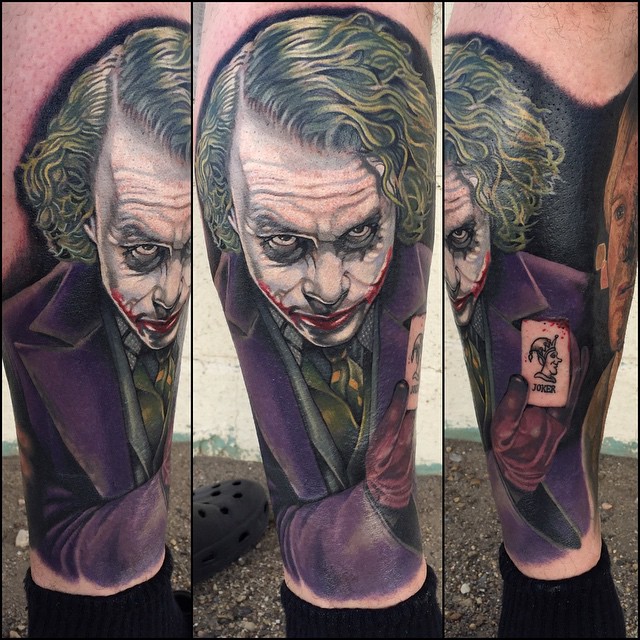 Leg Batman Joker tattoo | Best Tattoo Ideas Gallery