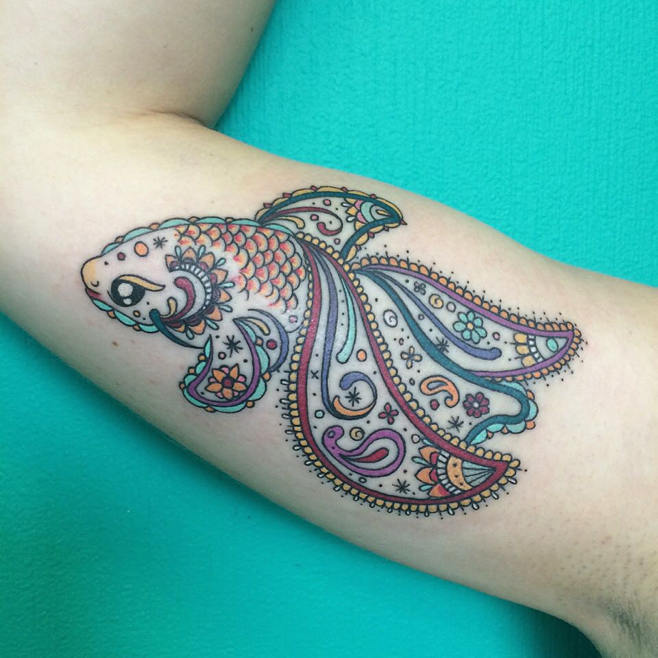 Arm Colorful Fish Tattoo | Best Tattoo Ideas Gallery