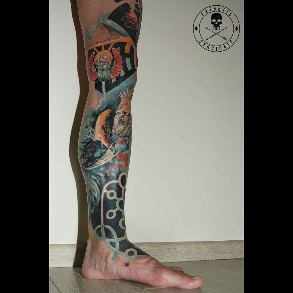 Half Leg Sleeve Tattoo  Best Tattoo Ideas Gallery