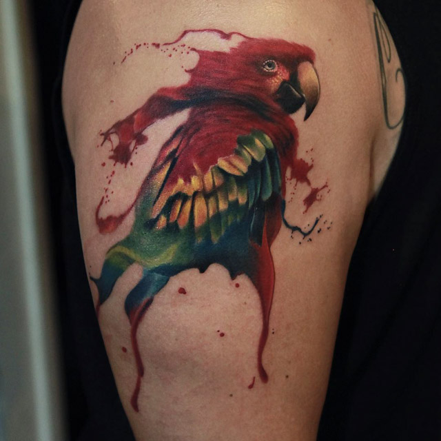 Parrot Tattoo on Shoulder | Best Tattoo Ideas Gallery
