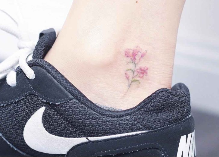 Small Flower Tattoo on Ankle | Best Tattoo Ideas Gallery