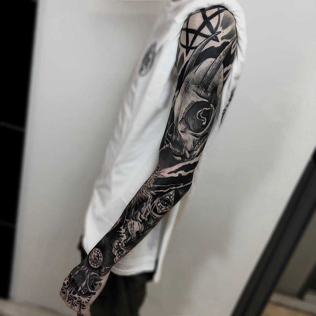 Dark Full Sleeve Tattoo | Best Tattoo Ideas Gallery
