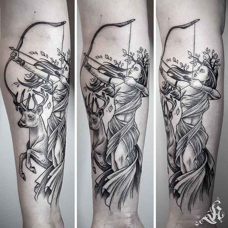 Artemis Tattoo on Arm | Best Tattoo Ideas Gallery