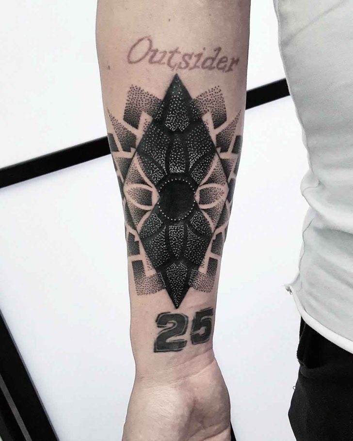 Geometric Dotwork Cover-Up Tattoo | Best Tattoo Ideas Gallery