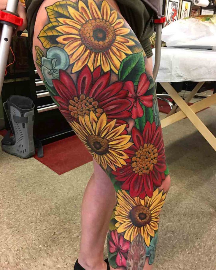 Full Leg Sleeve Tattoo Flowers | Best Tattoo Ideas Gallery