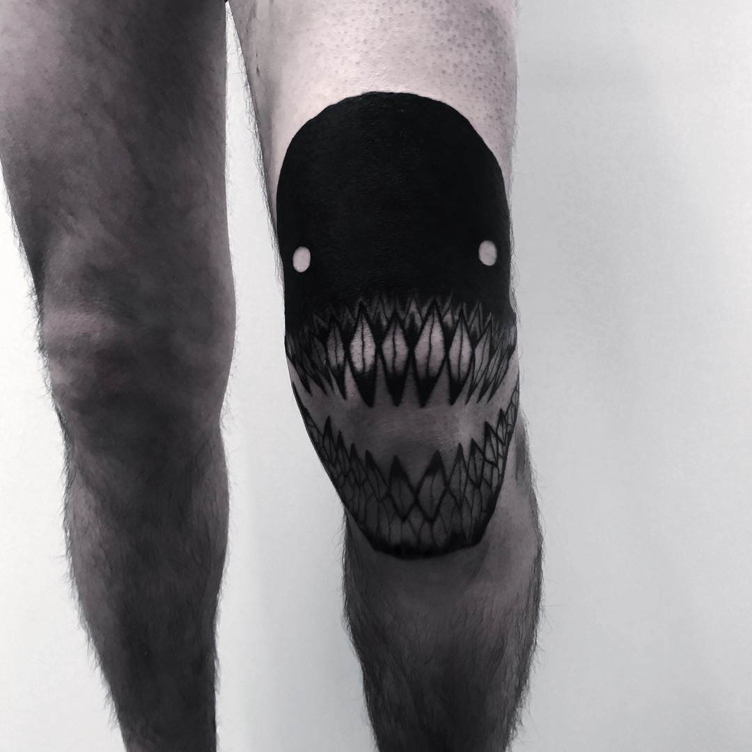 Killer Knee Demon Tattoo | Best Tattoo Ideas Gallery