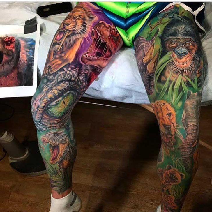 Wild Life Leg Tattoo Sleeves | Best Tattoo Ideas Gallery