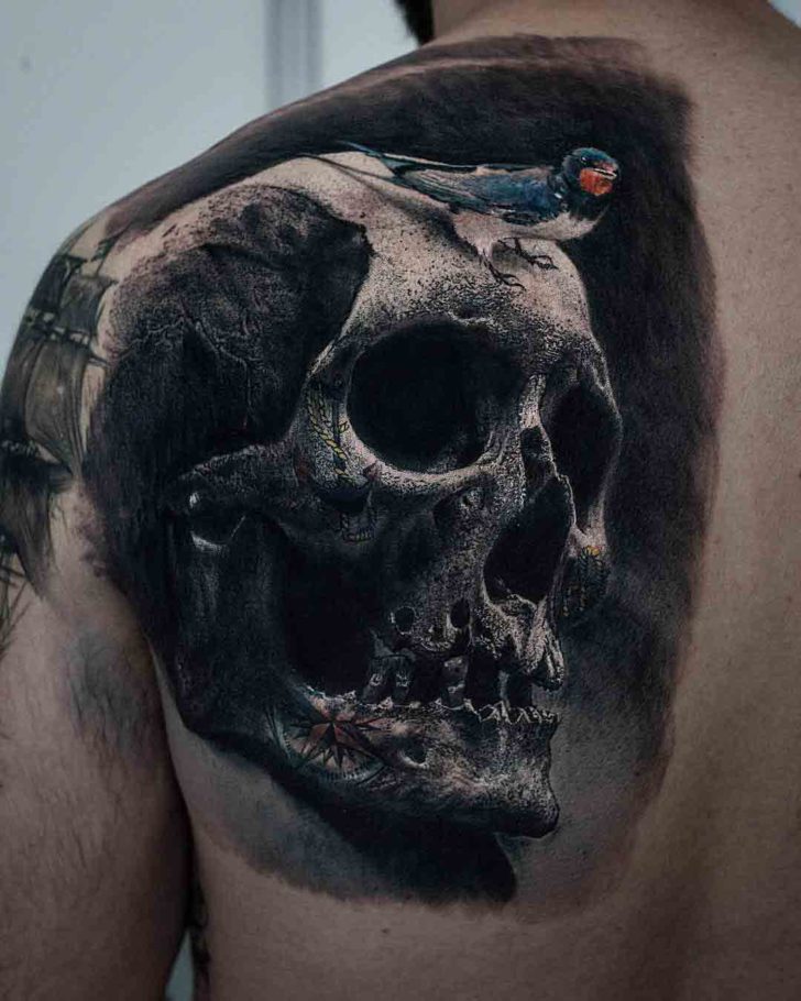 Shoulder Blade Skull Tattoo | Best Tattoo Ideas Gallery
