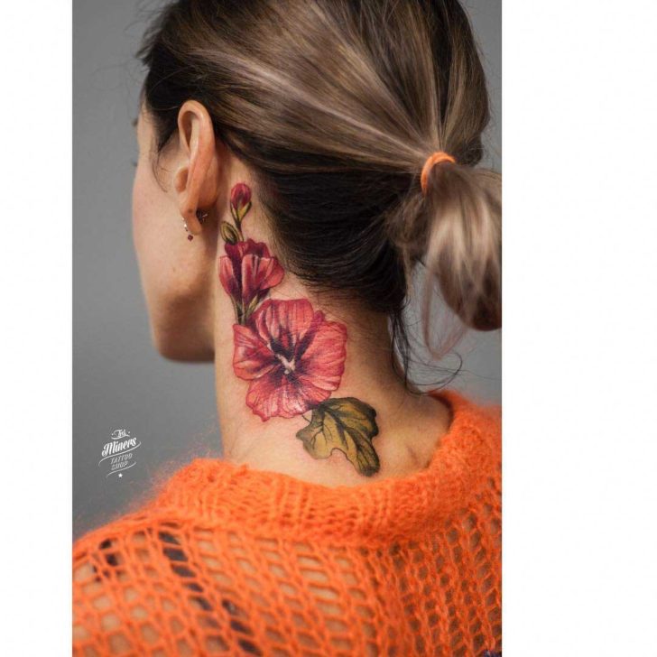 Neck Flower Tattoo | Best Tattoo Ideas Gallery