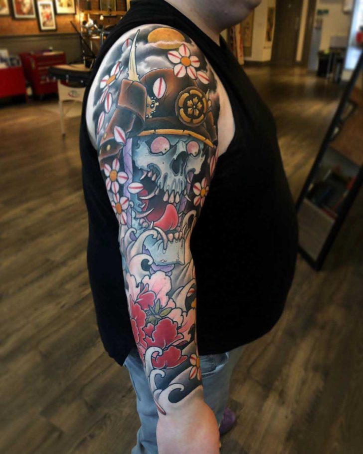 Japanese Skull Tattoo Sleeve | Best Tattoo Ideas Gallery