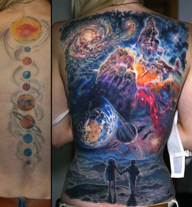 Universe Cover Up Tattoo | Best Tattoo Ideas Gallery