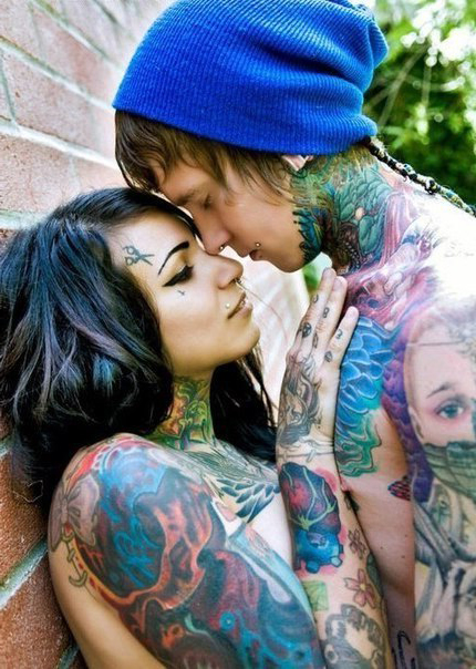 Amazing Bright couple tattoos