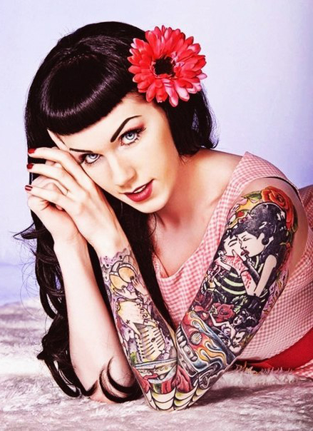 Old Sleeve Pin Up Girl tattoo | Best Tattoo Ideas Gallery