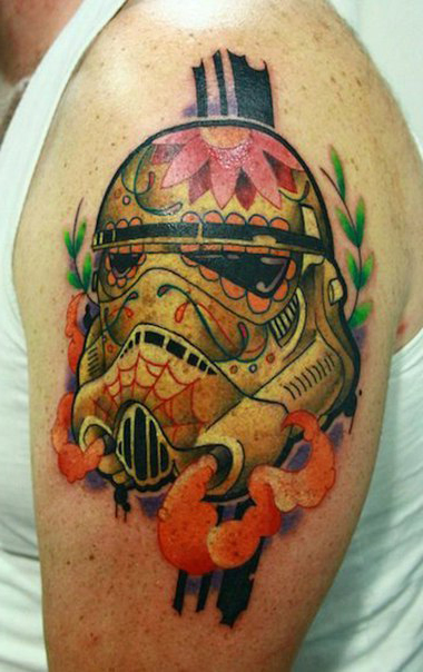 Smoky Trooper Muerte Star Wars tattoo