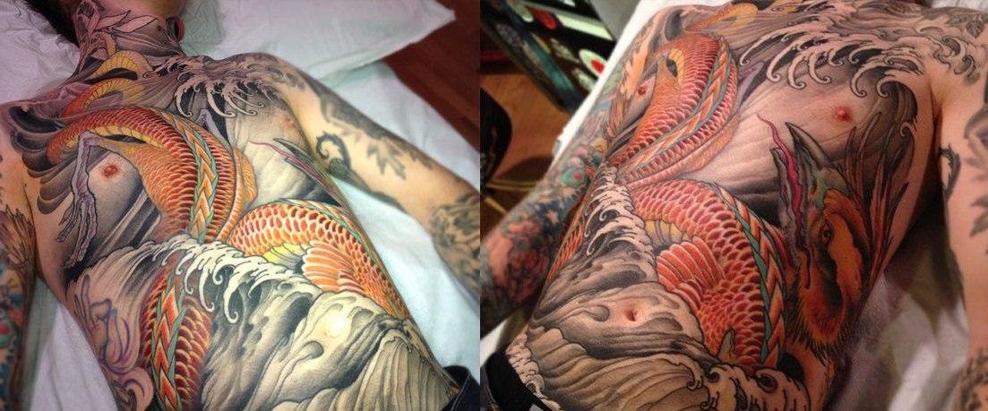 Torso and Sleeves japanese tattoo