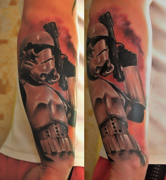 Trooper With Blaster Star Wars tattoo
