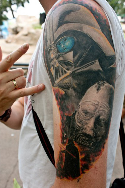Vader's Real Face Star Wars tattoo