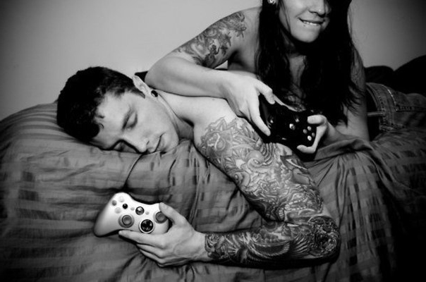 X-box For Both couple tattoos