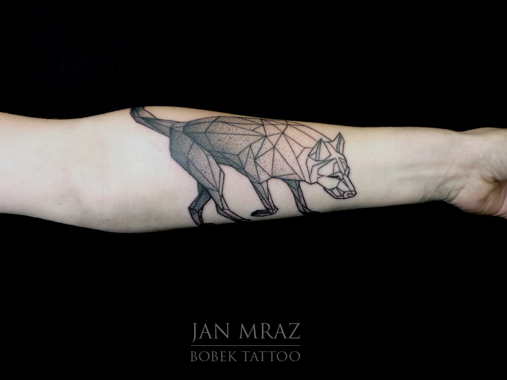 Abstract Dog tattoo by Jan Mràz