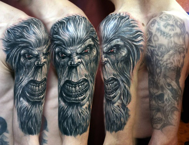 Angry Ape Cover Up tattoo design