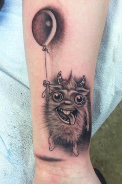 Crazy Furry With Baloon tattoo by Johnny Smith Art