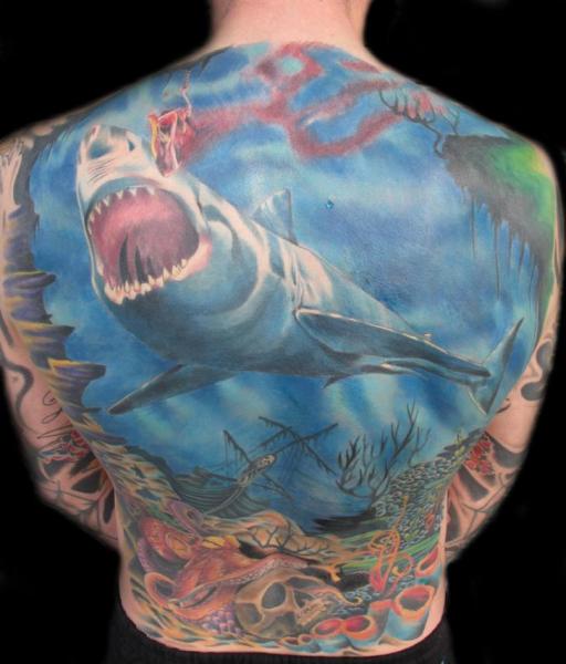 Arm Realistic Shark Tattoo by Fredy Tattoo
