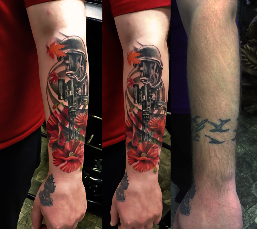 Fallen Soldier Cover Up tattoo design