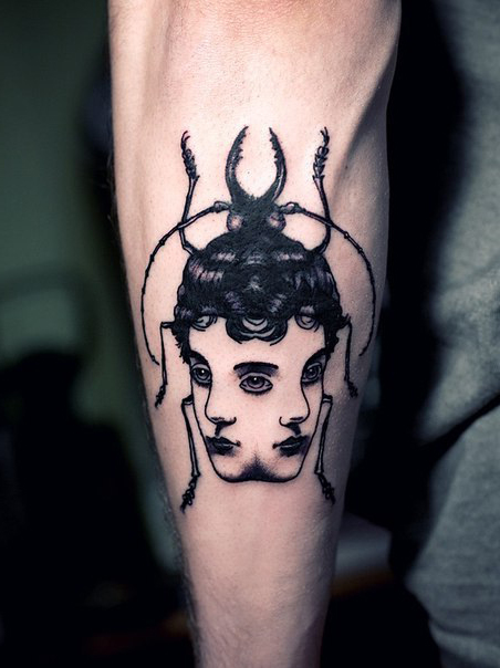 Janus Bug Graphic tattoo idea