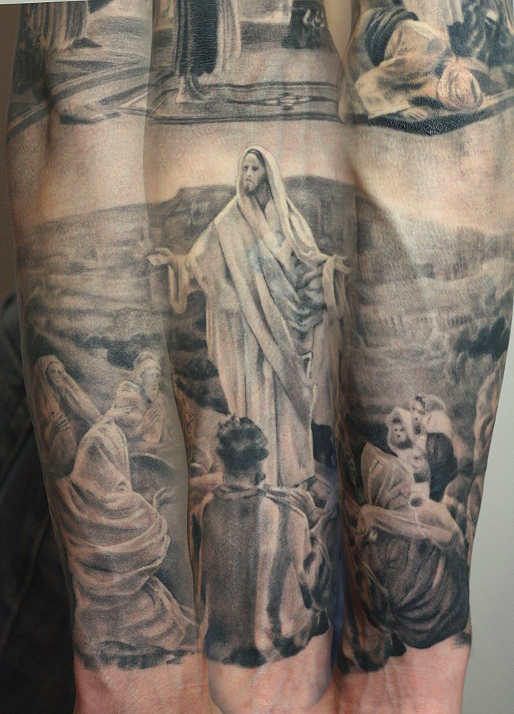 Messiah and Apprentice Graphic Religious tattoo