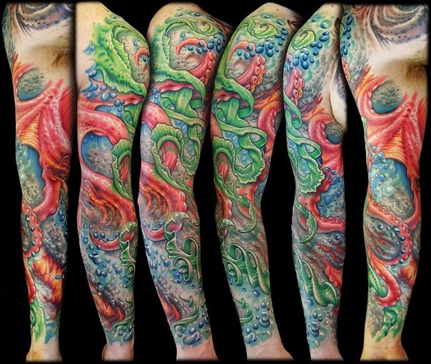 Octopus Tentackles tattoo sleeve - Best Tattoo Ideas Gallery