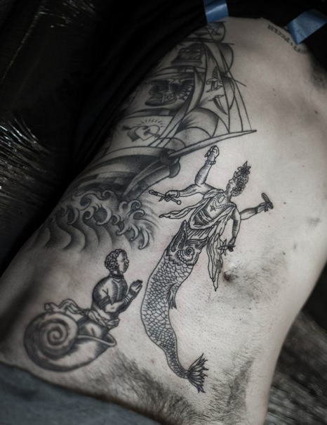 Sea Gods Begging Graphic tattoo idea