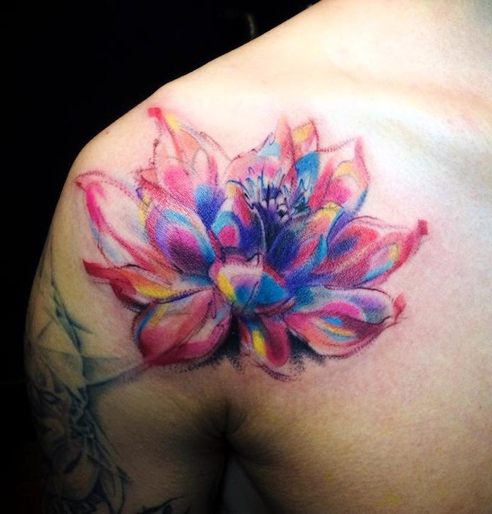Shoulder Amazing Flower tattoo