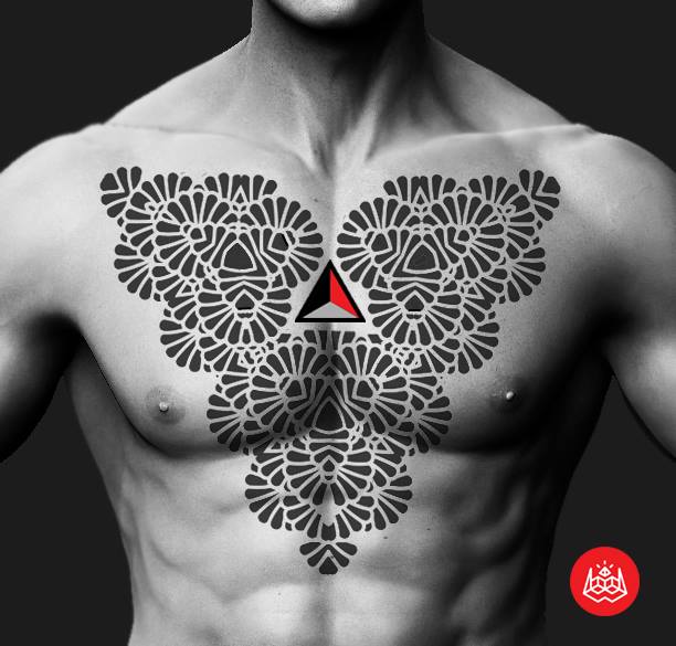 Triangle and Chest Blackwork tattoo by 2vision Estudio - Best Tattoo Ideas  Gallery
