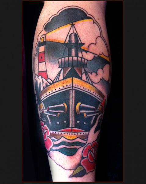 Tattoo uploaded by IFA2 TATTOO STUDIO • US Navy Battleship proudly done by  Jason IG: JAY_INKFIEND • Tattoodo