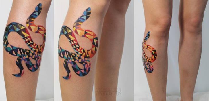 Abstract Snake tattoo by Sasha Unisex