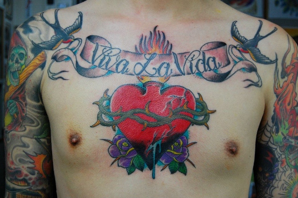 Burning Heart Viva la Vida tattoo by Illsynapse