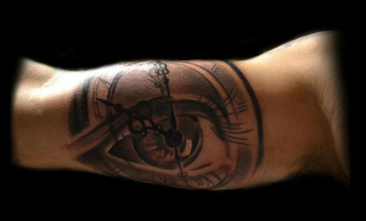 Eye Clock Graphic tattoo by Piranha Tattoo Supplies