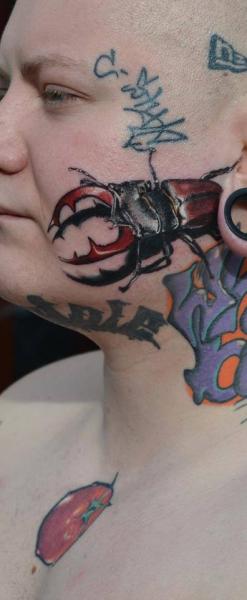 Face Beetle tattoo by Piranha Tattoo Supplies