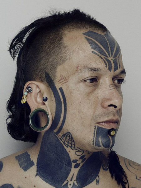 Face Ethnic Blackwork tattoo | Best Tattoo Ideas Gallery
