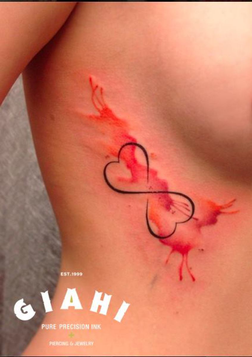 Infinity Heart Aquarelle tattoo by Roony