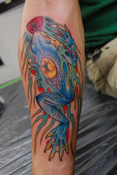 Japanese Blue Frog tattoo by Illsynapse - Best Tattoo Ideas Gallery