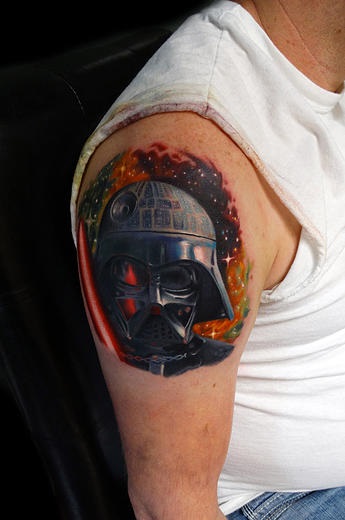 Light Saber Darth Vader tattoo by Andres Acosta - Best Tattoo Ideas Gallery