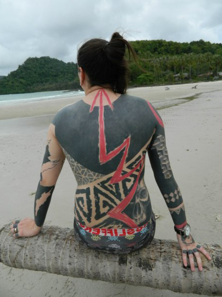 Lightning spine tattoo  Lotus flower tattoo Flower tattoo Spine tattoo