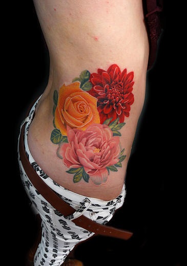 Several Flowers tattoo by Andres Acosta