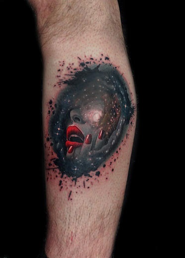 Sexy Galaxy tattoo by Andres Acosta