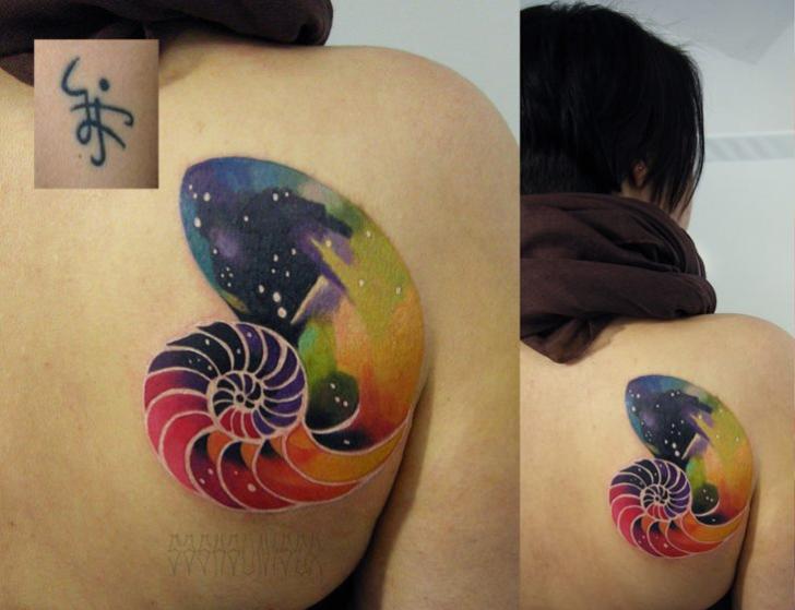Space Shell tattoo by Sasha Unisex